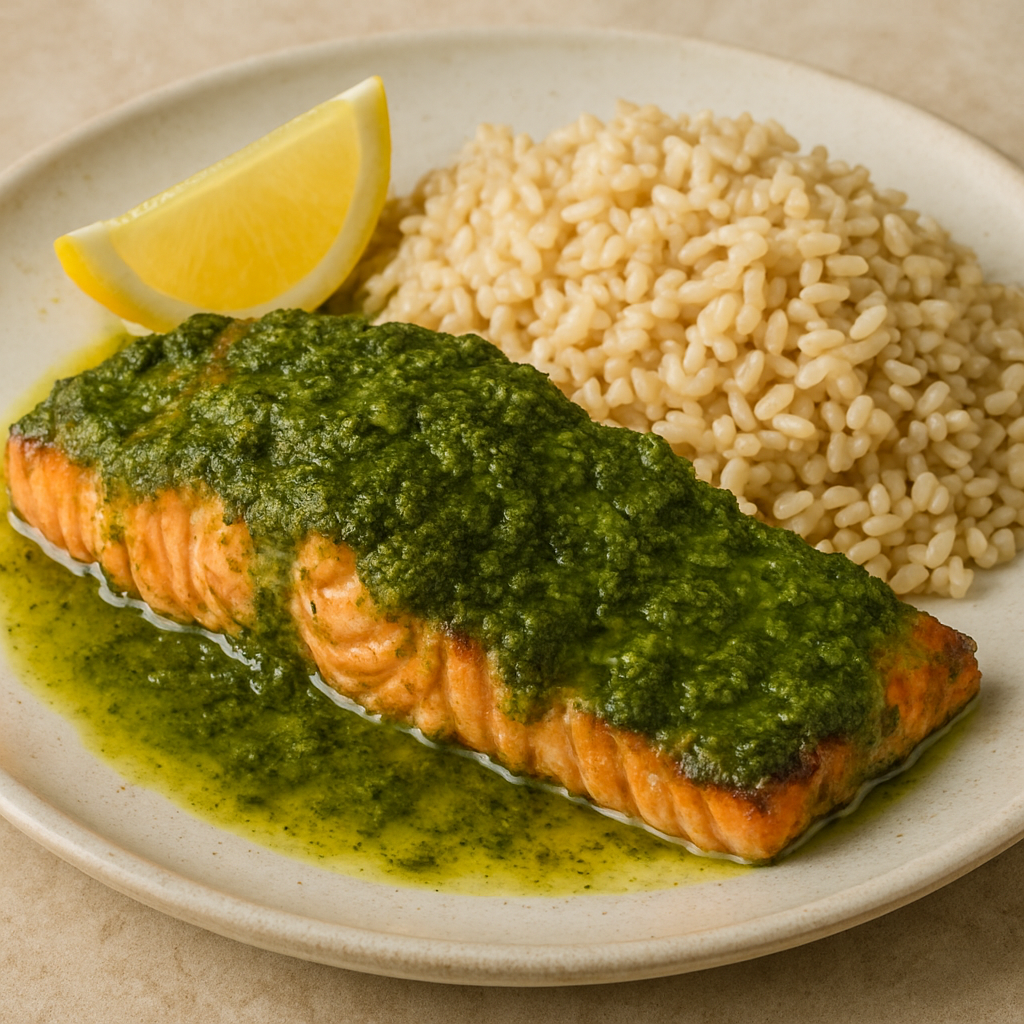 Disfruta de la imperdible receta de salmón marinado al pesto