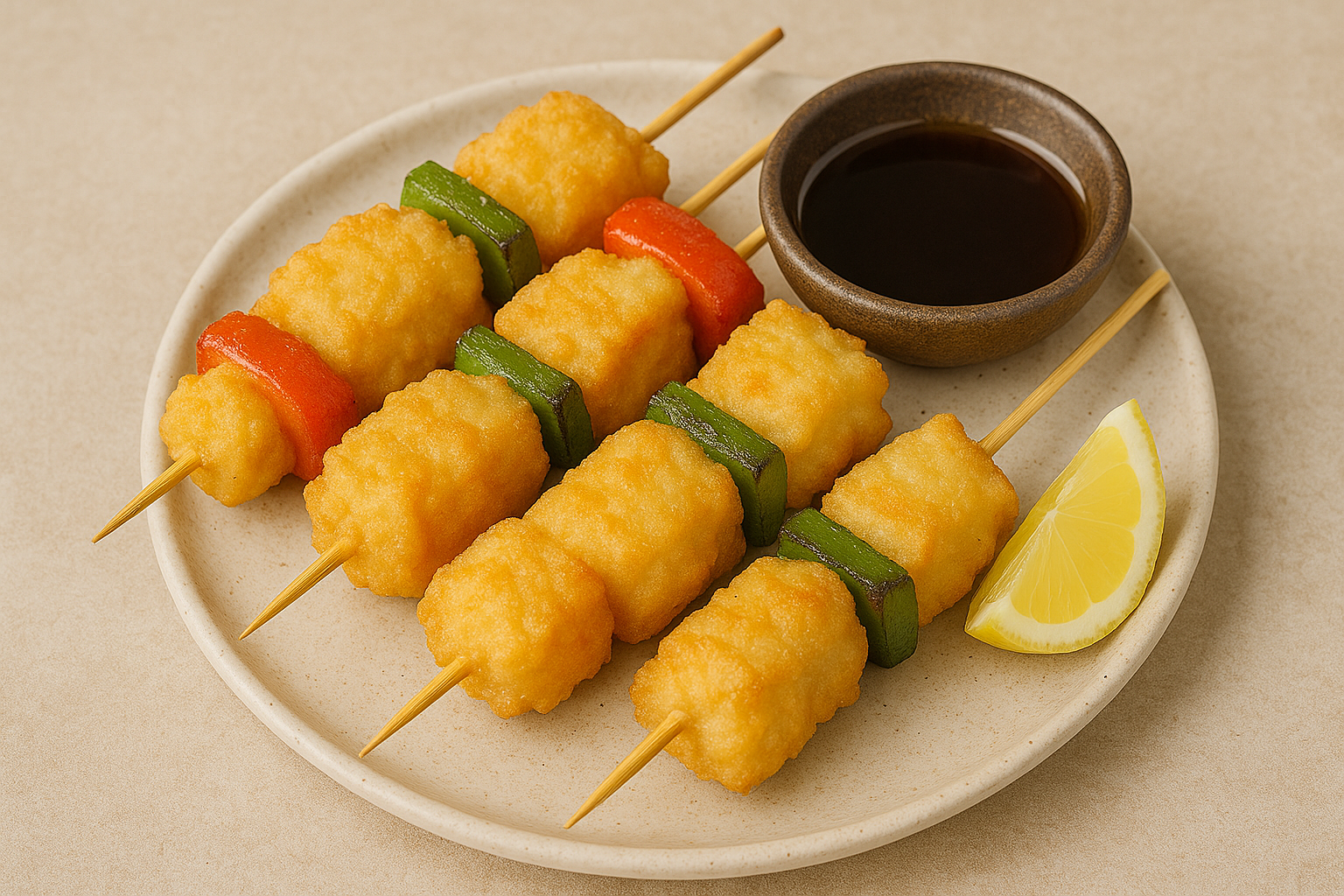 Disfruta del increíble tempura de salmón y vegetales