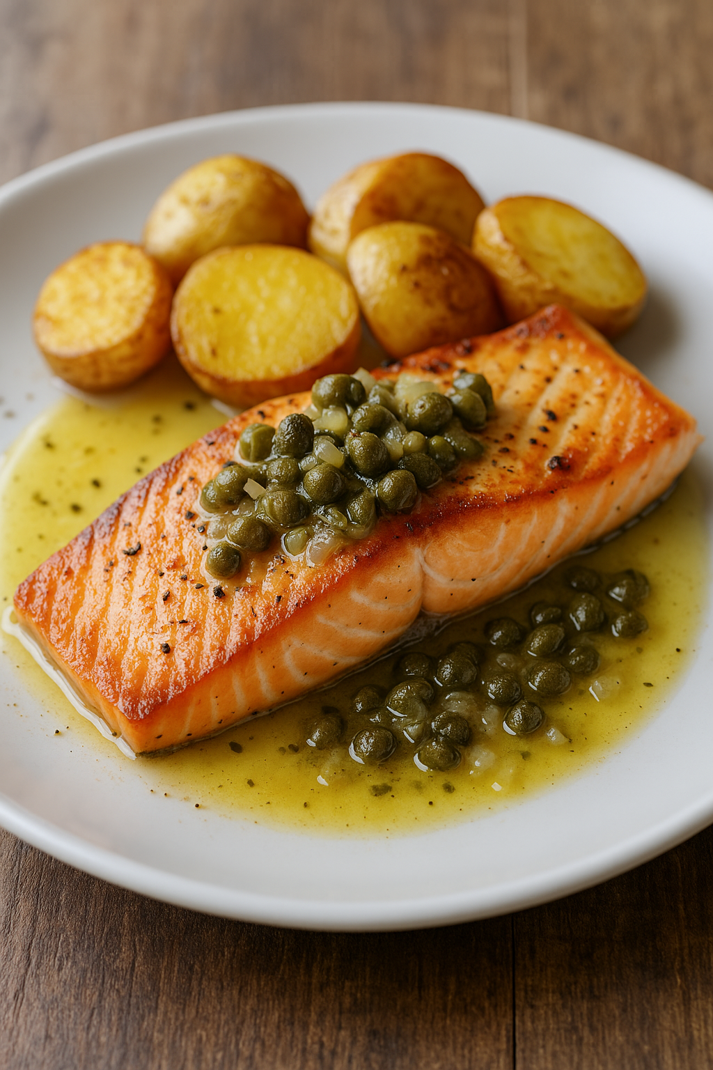 Discover the exquisite flavor of salmon with capers!