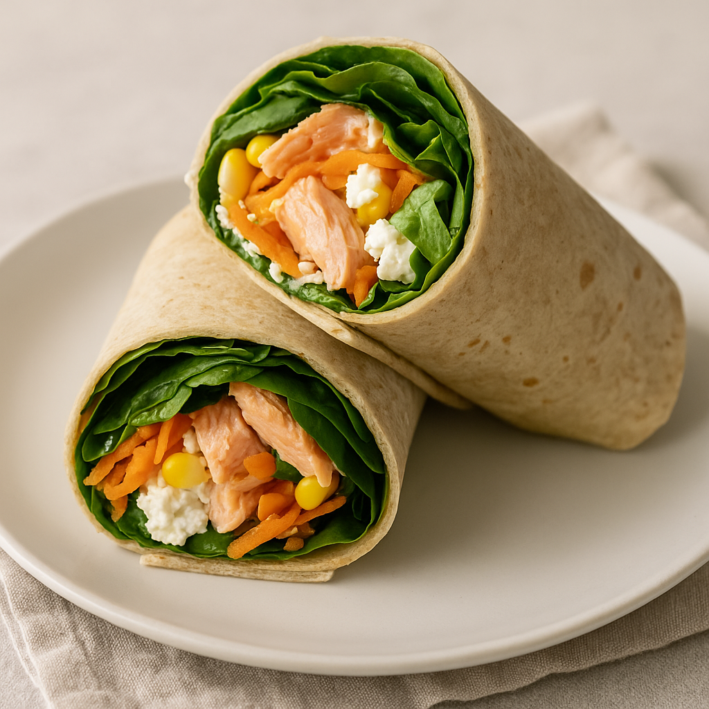 Wrap de salmón chileno con verduras y ricotta