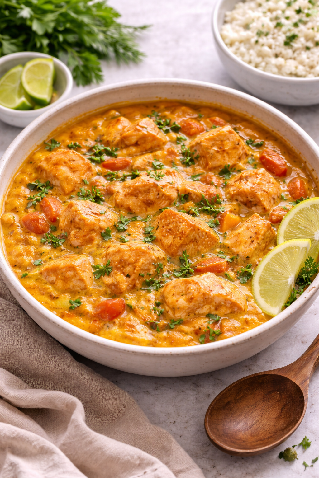 Vatapá de salmón de Chile al estilo bahiano