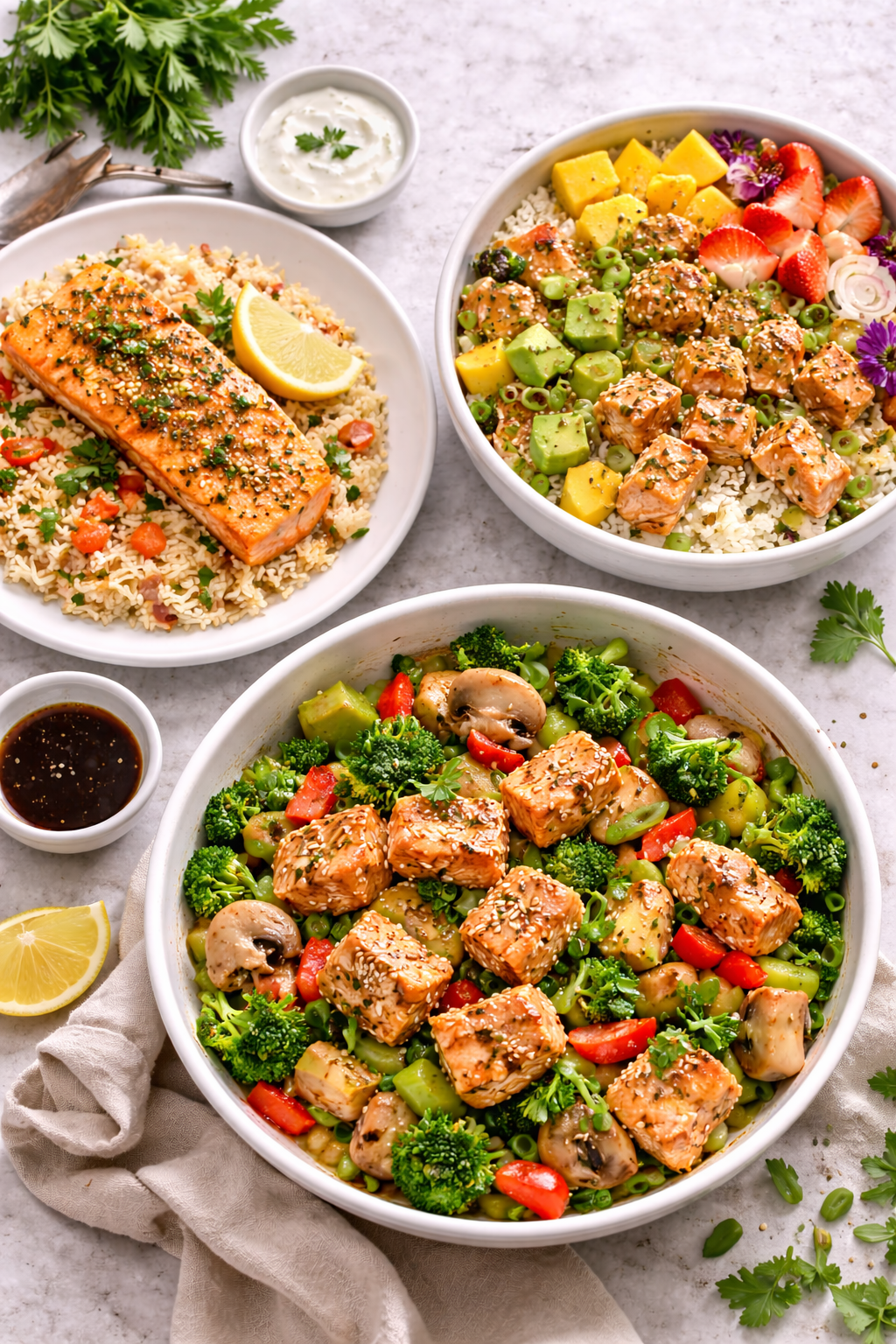 Recetas proteicas de salmones de Chile para deportistas